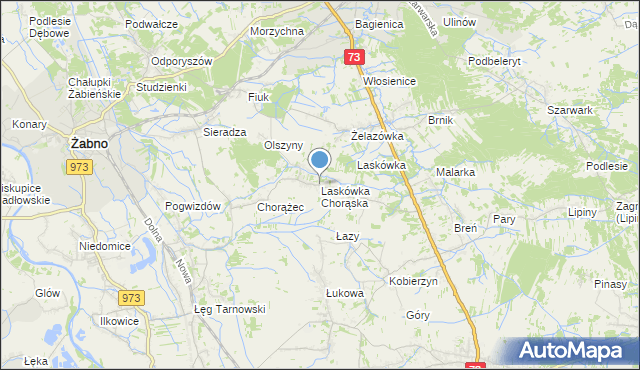 mapa Laskówka Chorąska, Laskówka Chorąska na mapie Targeo